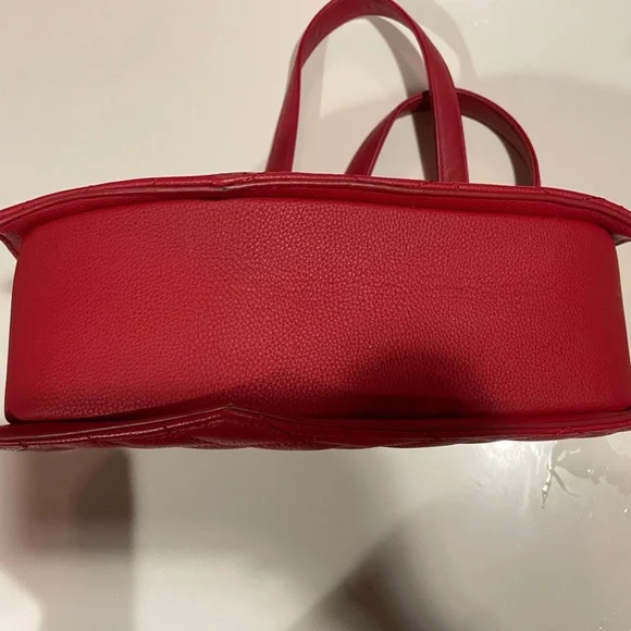 Lux De Ville Matte Red Coffin Handbag Rockabilly Skull Purse - Picture 3 of 12
